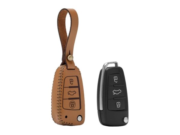 Audi A3 Key Fob Leather Case Leather Strap Hook SEN2024233 3