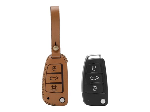 Audi A3 Key Fob Leather Case Leather Strap Hook SEN2024233 4