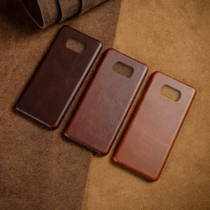 kf S05ab45f5f7004d35b72c84968a201e65S Genuine Leather Phone Case For Xiaomi Poco Series Cover Hand Made Oil Wax Pattern X3 X4