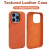 kf S12c80da922f941a4bf8b9f732f180ca4J Luxury Matte Textured Leather Magnetic Case For iPhone 15 14 13 Pro Max For Magsafe Wireless