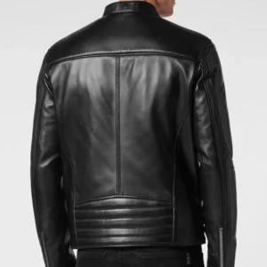 kf S293b9213fe374e339d397497984befc8p Classic black standing collar genuine leather men s jacket 2024 autumn winter fashion motorcycle custom sheepskin