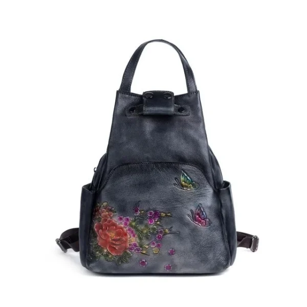 kf S386d40cf77b24165bf878aa48ce66379g 2024 New Retro Embossed Backpack Female Women s Genuine Leather Backpack Large Capacity Chinese Style Leather