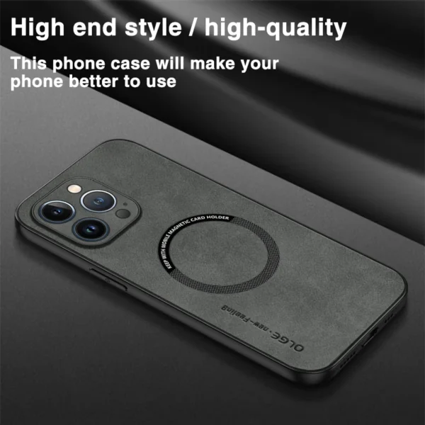 kf S62d01f2770834801b6584e1a3ac6888fd For Magsafe Magnetic Leather Phone Case For iPhone 15 14 11 13 12 Pro Max Plus