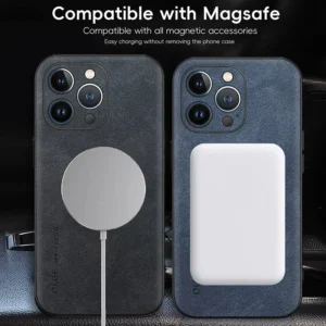 kf S69233f654ab645beb6eedb8e9eaf99fe1 Luxury Leather Car Magnetic Holder Phone Case for iPhone 15 14 13 12 11 XS X