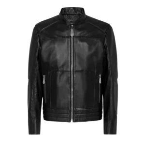 kf Sb0758faec20f409c90a3c57d79dae7f2S Classic black standing collar genuine leather men s jacket 2024 autumn winter fashion motorcycle custom sheepskin