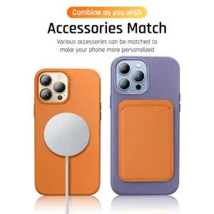 kf Sb7e1bbb43bf547daa750303554c1271e3 Luxury Leather Magnetic Case For iPhone 15 14 13 Pro Max Plus Mini For Magsafe Wireless