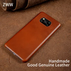 kf Sd8d33c9597234ae09a27679a601ebc02Y Genuine Leather Phone Case For Xiaomi Poco Series Cover Hand Made Oil Wax Pattern X3 X4