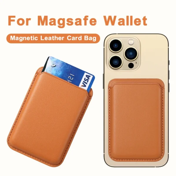 kf Sfa74c44287e14c65bd8bef2b33ac1874f Luxury For Magsafe Leather Card Bag For Apple iPhone 15 14 12 11 13 Pro Max