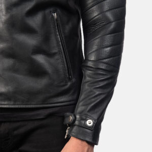 Men's Raiden Black Leather Biker Jacket